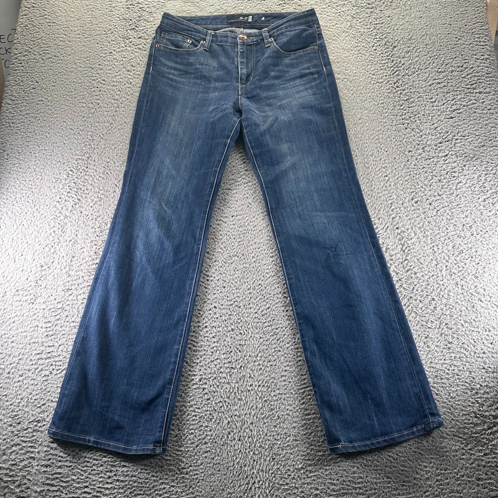 Seven7 Jeans Womens 6 Blue Cotton Denim Bootcut Faded Stretch Western Cowgirl